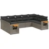 Image de vidaXL - 9-delige - Loungeset - met - kussens - poly - rattan - grijs