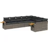 Image de vidaXL - 9-delige - Loungeset - met - kussens - poly - rattan - grijs