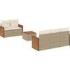 Image de vidaXL - 6-delige - Loungeset - met - kussens - poly - rattan - beige