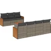 Image de vidaXL - 8-delige - Loungeset - met - kussens - poly - rattan - grijs