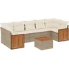 Image de vidaXL - 8-delige - Loungeset - met - kussens - poly - rattan - beige