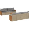 Image de vidaXL - 9-delige - Loungeset - met - kussens - poly - rattan - beige