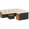 Image de vidaXL - 9-delige - Loungeset - met - kussens - poly - rattan - zwart