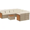 Image de vidaXL - 9-delige - Loungeset - met - kussens - poly - rattan - beige