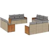 Image de vidaXL - 12-delige - Loungeset - met - kussens - poly - rattan - beige