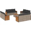 Image de vidaXL - 13-delige - Loungeset - met - kussens - poly - rattan - grijs