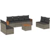 Image de vidaXL - 9-delige - Loungeset - met - kussens - poly - rattan - grijs
