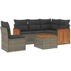 Image de vidaXL - 6-delige - Loungeset - met - kussens - poly - rattan - grijs