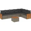 Image de vidaXL - 8-delige - Loungeset - met - kussens - poly - rattan - grijs