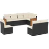 Image de vidaXL - 8-delige - Loungeset - met - kussens - poly - rattan - zwart