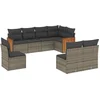 Image de vidaXL - 8-delige - Loungeset - met - kussens - poly - rattan - grijs