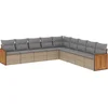 Image de vidaXL - 9-delige - Loungeset - met - kussens - poly - rattan - beige
