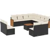 Image de vidaXL - 12-delige - Loungeset - met - kussens - poly - rattan - zwart