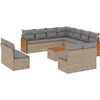 Image de vidaXL - 12-delige - Loungeset - met - kussens - poly - rattan - beige