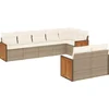Image de vidaXL - 8-delige - Loungeset - met - kussens - poly - rattan - beige