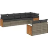 Image de vidaXL - 8-delige - Loungeset - met - kussens - poly - rattan - grijs