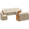 Image de vidaXL - 8-delige - Loungeset - met - kussens - poly - rattan - beige
