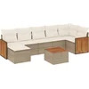 Image de vidaXL - 8-delige - Loungeset - met - kussens - poly - rattan - beige