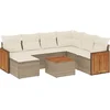 Image de vidaXL - 8-delige - Loungeset - met - kussens - poly - rattan - beige