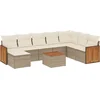 Image de vidaXL - 9-delige - Loungeset - met - kussens - poly - rattan - beige