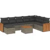 Image de vidaXL - 9-delige - Loungeset - met - kussens - poly - rattan - grijs