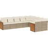 Image de vidaXL - 9-delige - Loungeset - met - kussens - poly - rattan - beige