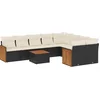 Image de vidaXL - 10-delige - Loungeset - met - kussens - poly - rattan - zwart