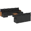 Image de vidaXL - 11-delige - Loungeset - met - kussens - poly - rattan - zwart
