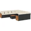 Image de vidaXL - 12-delige - Loungeset - met - kussens - poly - rattan - zwart