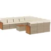 Image de vidaXL - 12-delige - Loungeset - met - kussens - poly - rattan - beige