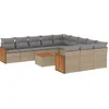 Image de vidaXL - 12-delige - Loungeset - met - kussens - poly - rattan - beige