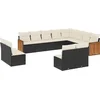 Image de vidaXL - 12-delige - Loungeset - met - kussens - poly - rattan - zwart