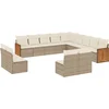 Image de vidaXL - 13-delige - Loungeset - met - kussens - poly - rattan - beige