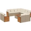 Image de vidaXL - 12-delige - Loungeset - met - kussens - poly - rattan - beige