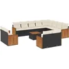 Image de vidaXL - 13-delige - Loungeset - met - kussens - poly - rattan - zwart