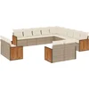 Image de vidaXL - 13-delige - Loungeset - met - kussens - poly - rattan - beige