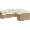 Image de vidaXL - 8-delige - Loungeset - met - kussens - poly - rattan - beige
