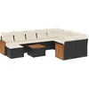 Image de vidaXL - 11-delige - Loungeset - met - kussens - poly - rattan - zwart