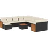 Image de vidaXL - 12-delige - Loungeset - met - kussens - poly - rattan - zwart