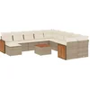 Image de vidaXL - 12-delige - Loungeset - met - kussens - poly - rattan - beige
