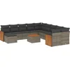 Image de vidaXL - 12-delige - Loungeset - met - kussens - poly - rattan - grijs