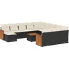 Image de vidaXL - 13-delige - Loungeset - met - kussens - poly - rattan - zwart