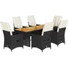 Image de vidaXL - 7-delige - Tuinset - met - kussens - poly - rattan - zwart
