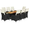 Image de vidaXL - 9-delige - Tuinset - poly - rattan - zwart