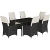 Image de vidaXL - 7-delige - Tuinset - met - kussens - poly - rattan - zwart