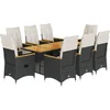 Image de vidaXL - 9-delige - Tuinset - poly - rattan - zwart
