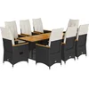 Image de vidaXL - 9-delige - Tuinset - poly - rattan - zwart