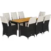 Image de vidaXL - 9-delige - Tuinset - poly - rattan - zwart