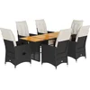 Image de vidaXL - 7-delige - Tuinset - met - kussens - poly - rattan - zwart