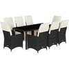 Image de vidaXL - 9-delige - Tuinset - poly - rattan - zwart